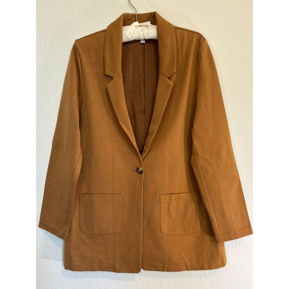 Garnet Hill Jackets & Blazers - Garnet Hill Tencel Blend Stretch Blazer Size 10 Brown NWOT Soft Workwear